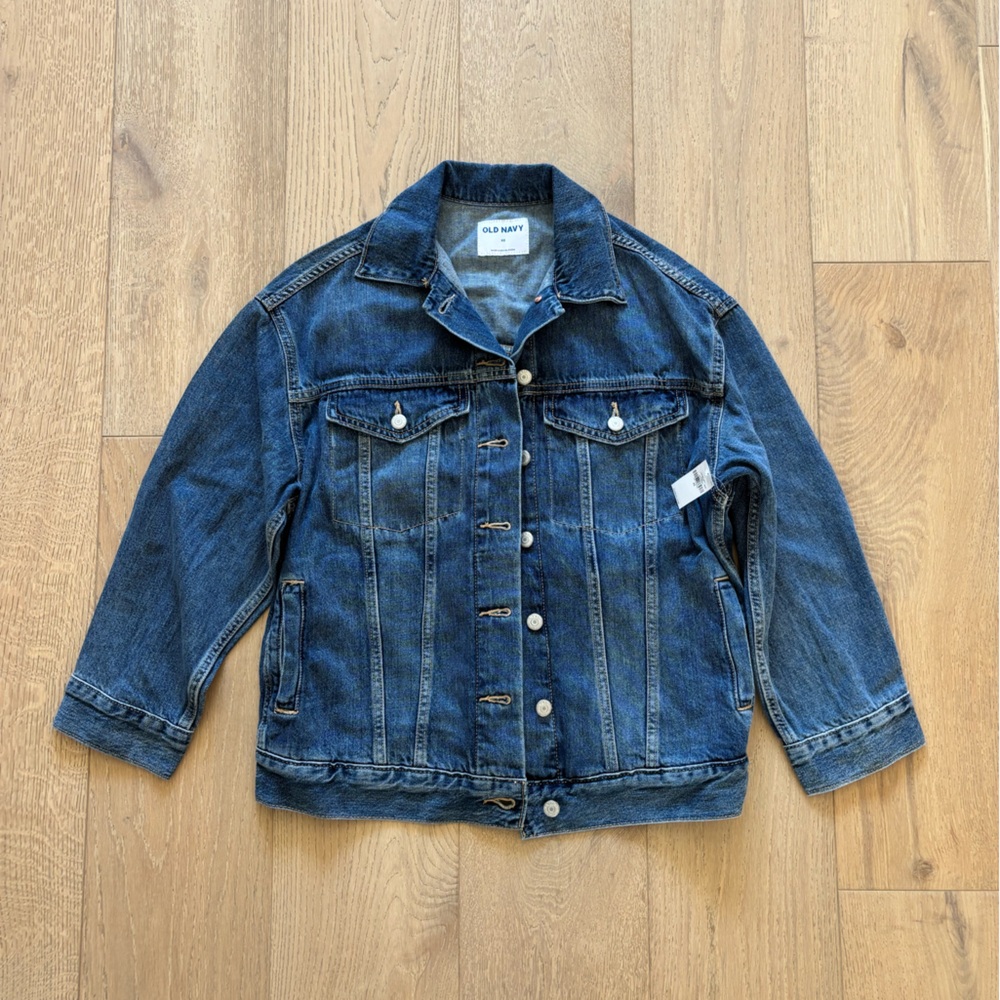 Oversized Jean Trucker Jacket - Picture 3 of 4